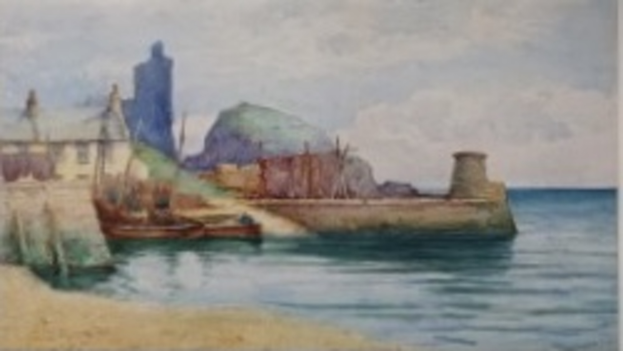 Harbour scene painted by James MacMaster