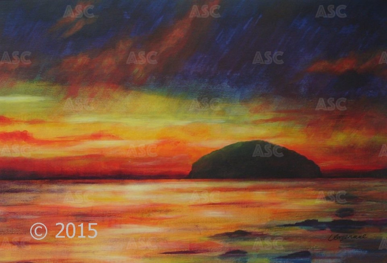 Ailsa Craig, Stormy Sunset